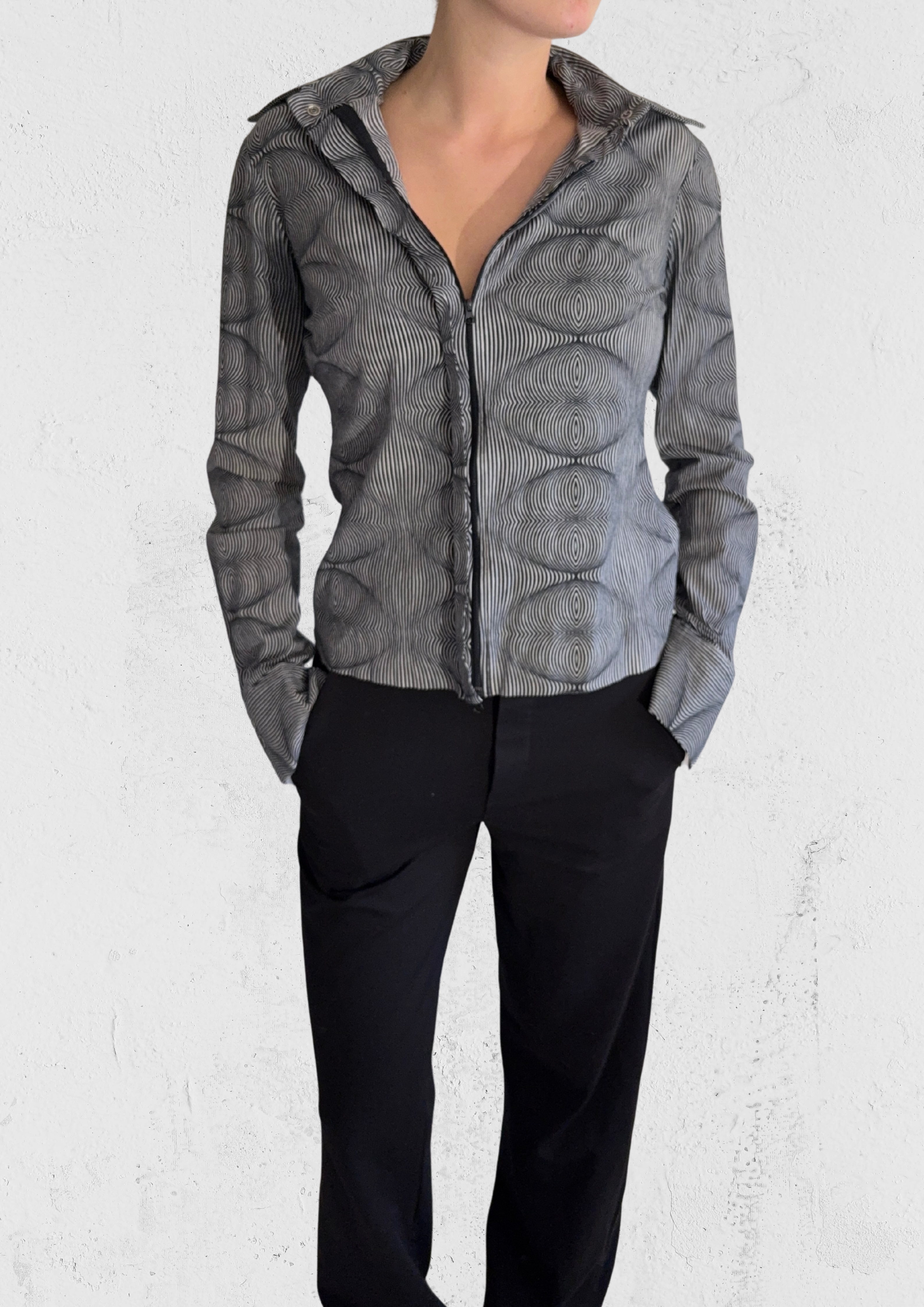 Zip skjorte - størrelse S/M